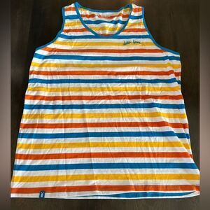 Dutch Bros. striped sleeveless T-shirt, like new